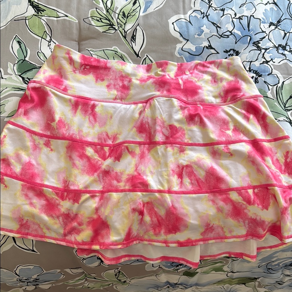 Ideology Pink and Yellow Tie-Dye Women's Skirt